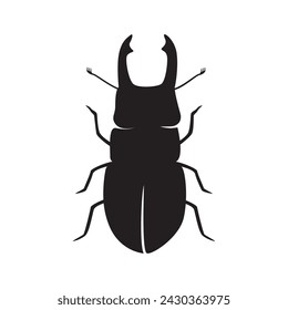 beetle silhouette design. bug icon, sign and symbol.