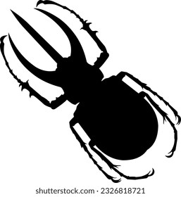 Beetle silhouette vector icon illustration