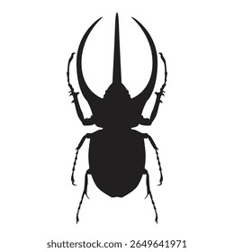 Silhueta do besouro ícone do vetor ilustração
