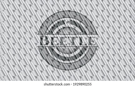 Beetle silver badge. Scales pattern. Vector Illustration. Detailed. 