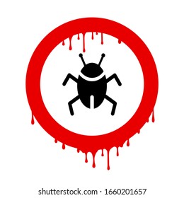 beetle sing on white background
