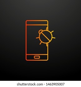 Beetle in a smart phone nolan icon. Elements of virus antivirus set. Simple icon for websites, web design, mobile app, info graphics