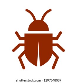 Beetle vector icon isolated on white background