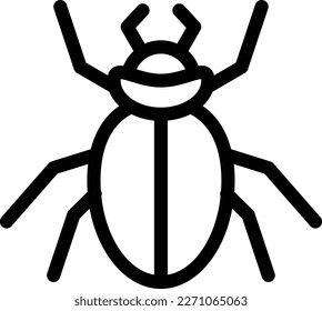 beetle Vector illustration on a transparent background. Premium quality symmbols. Thin line vector icons for concept and graphic design. 
