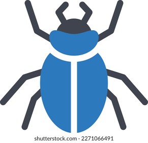 beetle Vector illustration on a transparent background. Premium quality symmbols. Glyphs vector icons for concept and graphic design.