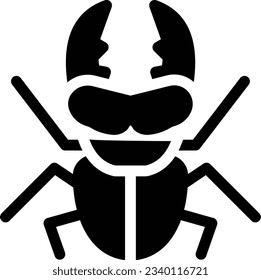 beetle Vector illustration on a transparent background.Premium quality symmbols.Glyphs vector icon for concept and graphic design. 
