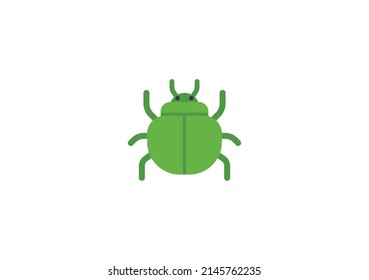 Beetle Vector Isolated Emoticon. Bug Icon