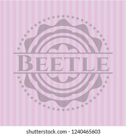 Beetle vintage pink emblem