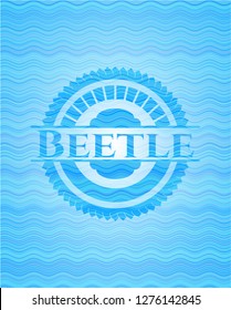 Beetle water representation badge background.