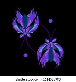 Beetles, ornament element.