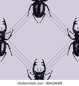 Beetles Pattern Stag Beetle