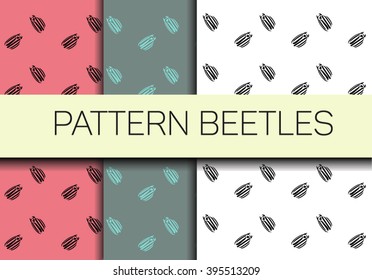 beetles print, blue beetles, black beetle, pink background, 
White background, pattern, striped beetle,funny beetles, 
blue background