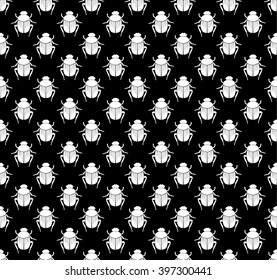 Beetles seamless pattern