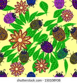 beetles are sitting on a piece