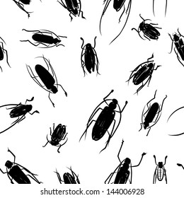 Beetles sketch, pattern for your design