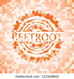 Beetroot abstract orange mosaic emblem