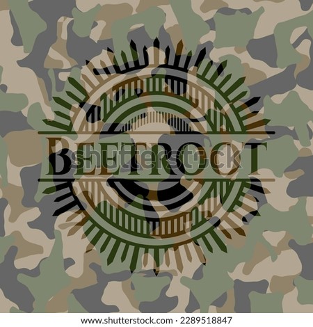 Beetroot camouflage emblem. Vector Illustration. Detailed. 
