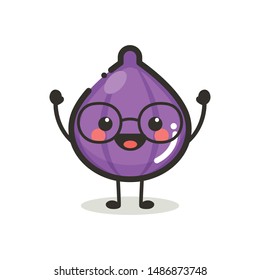 Beetroot Character Mascot .Fruit & Vegetables Cute Simple icon logo Design Vector
