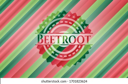 Beetroot christmas colors emblem. Vector Illustration. Detailed.