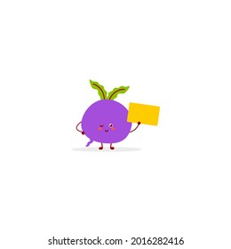 Beetroot cute character illustration smile happy mascot logo kid