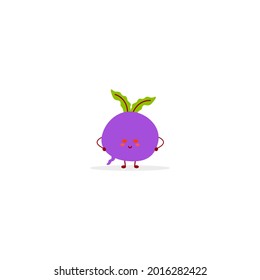 Beetroot cute character illustration smile happy mascot logo kid