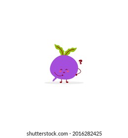 Beetroot cute character illustration smile happy mascot logo kid