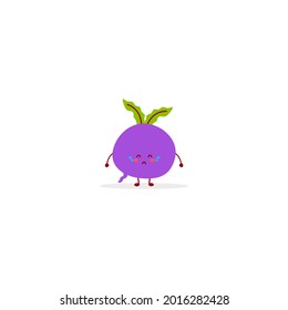Bebe linda ilustración de personaje sonrisa feliz con el logo de la mascota chico