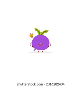 Beetroot cute character illustration smile happy mascot logo kid