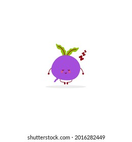 Bebe linda ilustración de personaje sonrisa feliz con el logo de la mascota chico