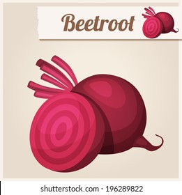 Beetroot. Detailed Vector Icon. Series of food and drink and ingredients for cooking.
