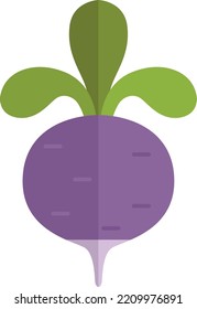 Icono de remolacha plana. Verduras de raíz de granja dulce