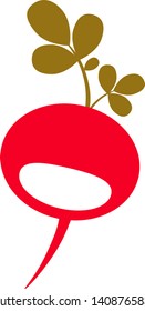 Beetroot flat illustration on white