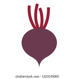 beetroot flat simple illustration. Kitchen cooking - vegetables and fruits series.