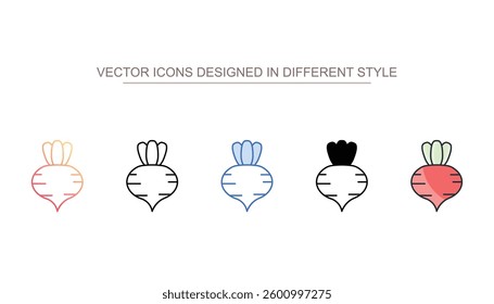 Beetroot icon design with white background stock illustration