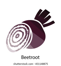 Beetroot  icon. Flat color design. Vector illustration.
