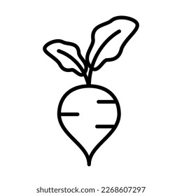 Beetroot Icon Logo Design Vector Template Illustration Sign And Symbol Pixels Perfect