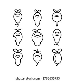 Beetroot icon or logo isolated sign symbol vector illustration - Collection of high quality black style vector icons
