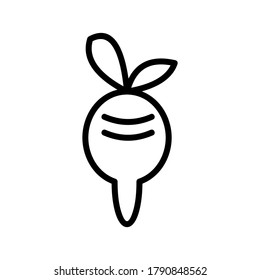 Beetroot icon or logo isolated sign symbol vector illustration - high quality black style vector icons
