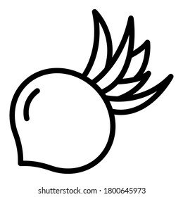 Beetroot icon. Outline beetroot vector icon for web design isolated on white background