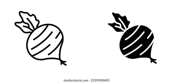 Beetroot Icon set in black color for ui designs