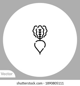 Beetroot icon sign vector,Symbol, logo illustration for web and mobile