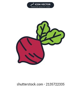 beetroot icon symbol template for graphic and web design collection logo vector illustration