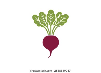 beetroot icon vector silhouette isolated in white background