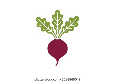 beetroot icon vector silhouette isolated in white background