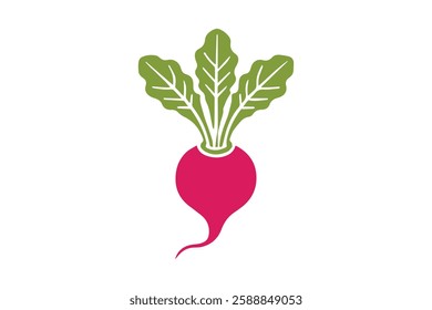 beetroot icon vector silhouette isolated in white background