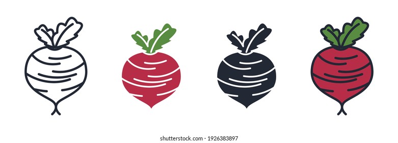 beetroot icon. beetroot vegetable symbol template for graphic and web design collection logo vector illustration