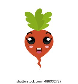 beetroot kawaii cartoon