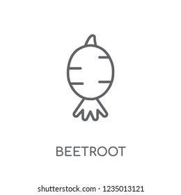 Beetroot linear icon. Modern outline Beetroot logo concept on white background from Fruits and vegetables collection. Suitable for use on web apps, mobile apps and print media.