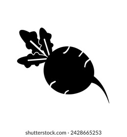 Beetroot and radish icon isolated on white background. Vector illustration.
