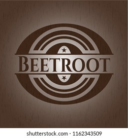 Beetroot retro wooden emblem